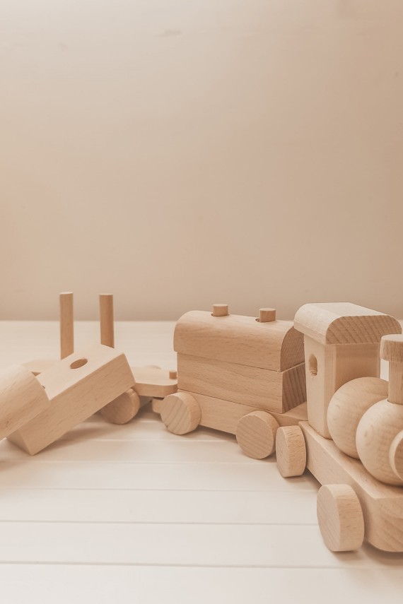 Kerek fali polc (60 cm) 5 db fa járgánnyal