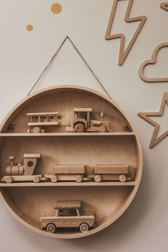 Kerek fali polc 60 cm